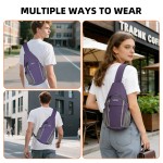 LAIMEIWEE Crossbody Sling Bag for Men & Women, Water-Resistant Chest Pack with RFID Blocking, Lightweight Travel Backpack with 11" iPad Compartment, Ideal for Hiking, Commuting, Outdoor Activities